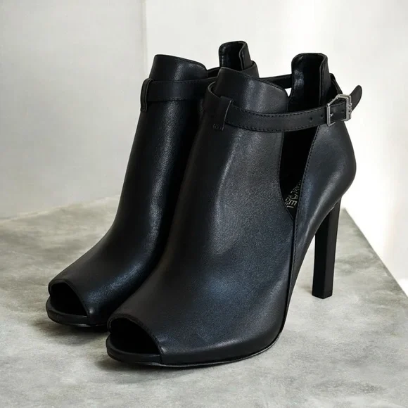 NWOT Michael Kors Black Lawson Open Toe Stiletto Heel Ankle Boots! Size 6! - Picture 4 of 12